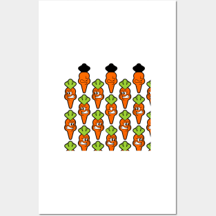 Cute Carrot Pattern Posters and Art